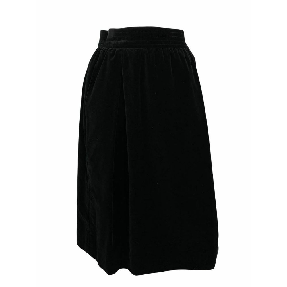 YSL wrap velvet skirt